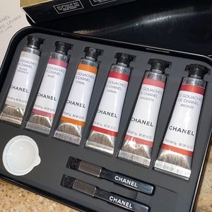 LES GOUACHES DE CHANEL Artist Palette Makeup Set EYES LIPS CHEEKS color tin kit